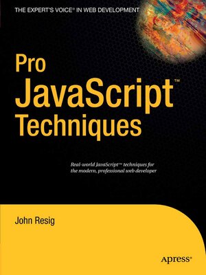 cover image of Pro JavaScript Techniques
